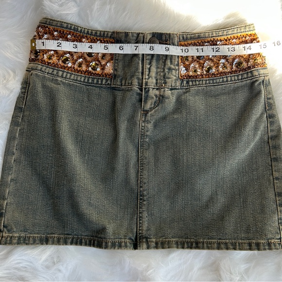NWT Vintage Express Denim Mini Skirt - Picture 5 of 13